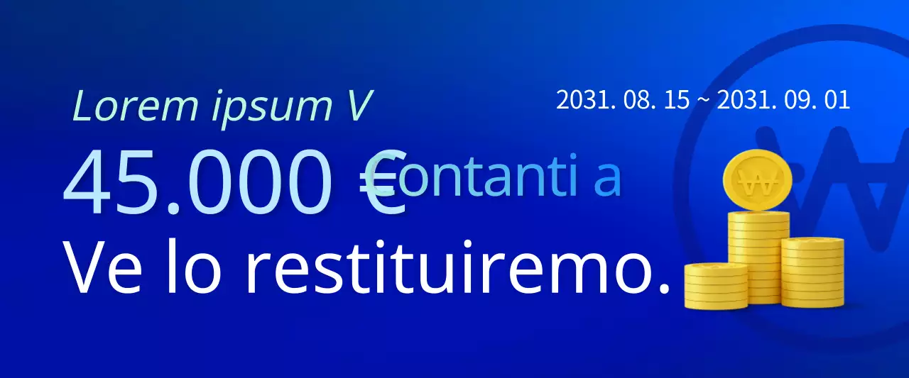 Gradiente stock banner orizzontale per eventi in blu e azzurro