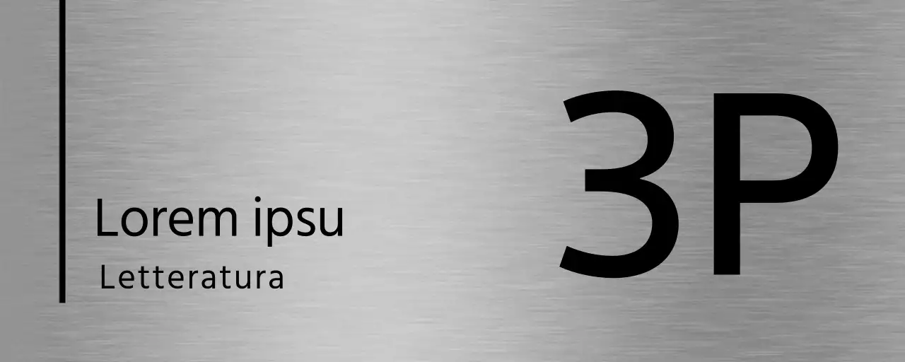 Semplice segnaletica segnaposto con testo e linee nere del nome del piano della scuola.