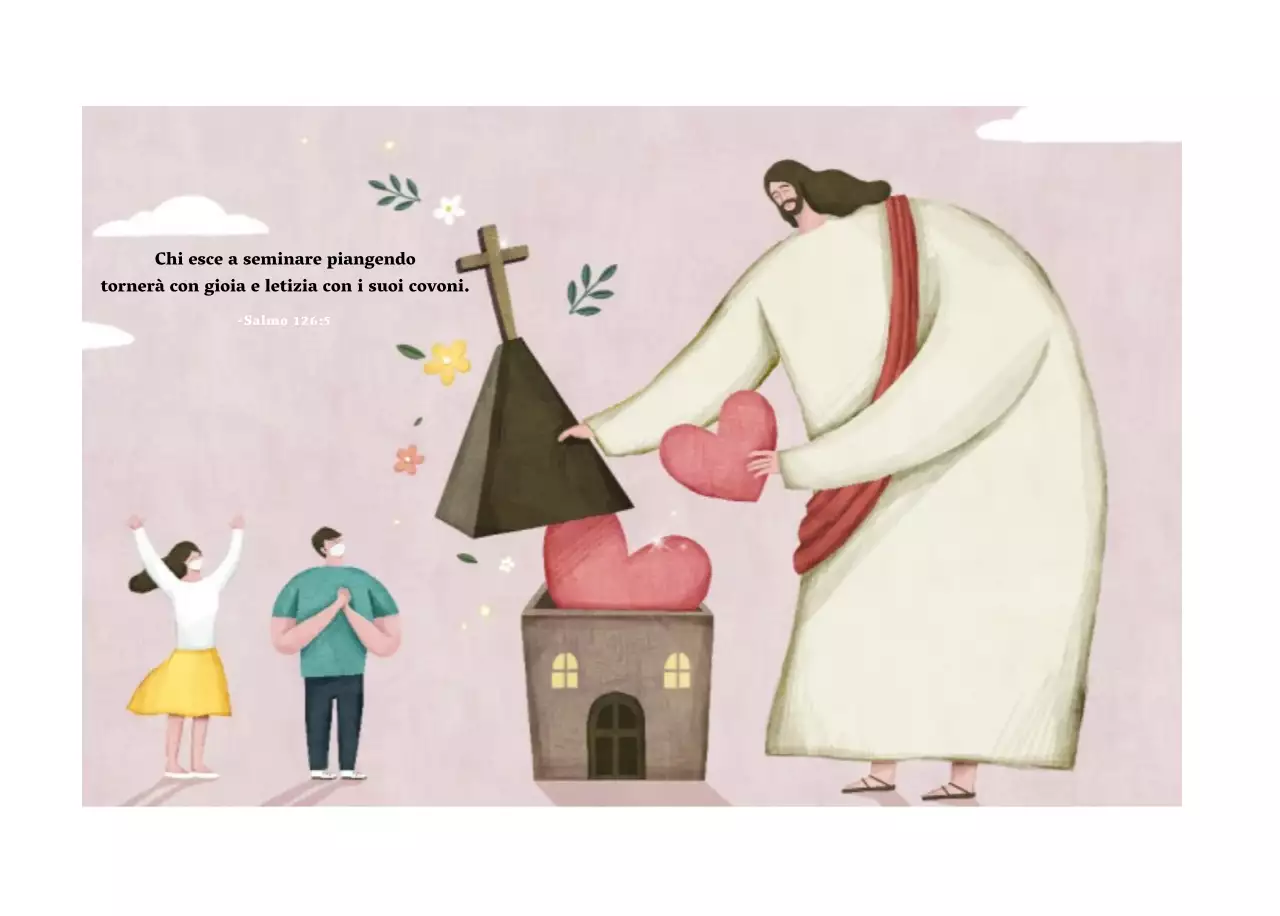 Chiesa illustrazione pastello pulito