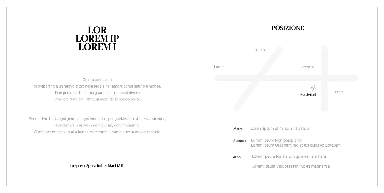 Invito di nozze sentimentale con fiori disegnati a mano