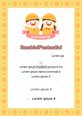 Palo giallo e bianco dell'inserzione per bambini