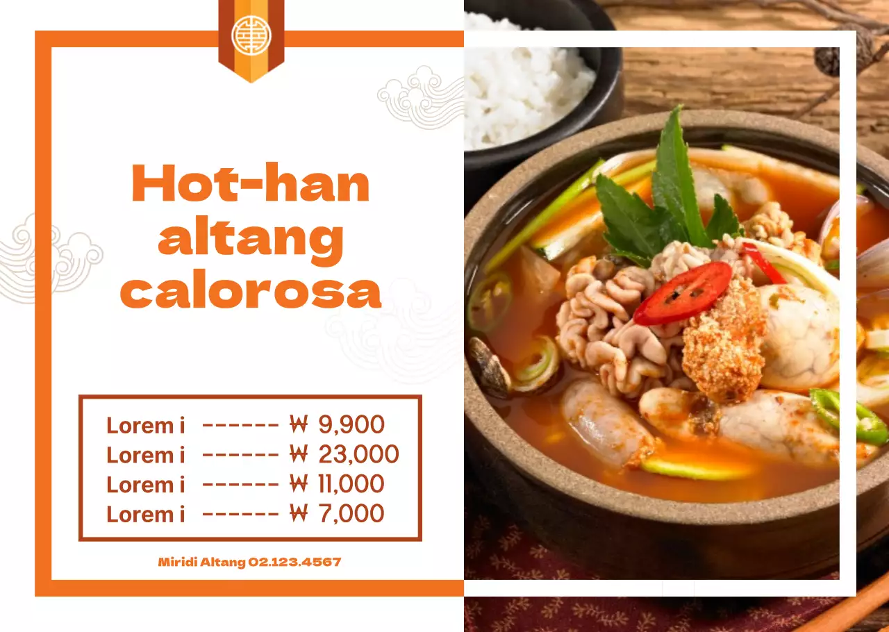 Arancione, ristorante coreano tradizionale