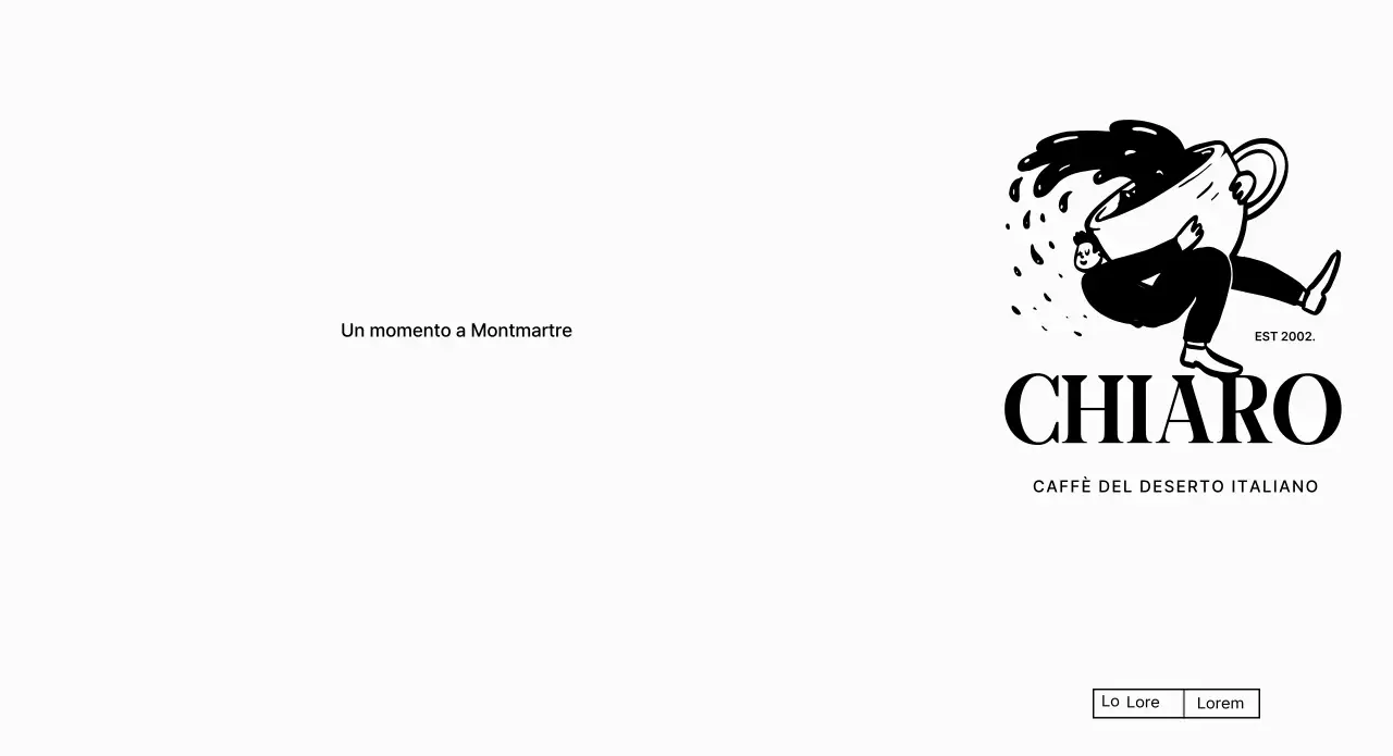 Progettare un caffè con illustrazioni spiritose