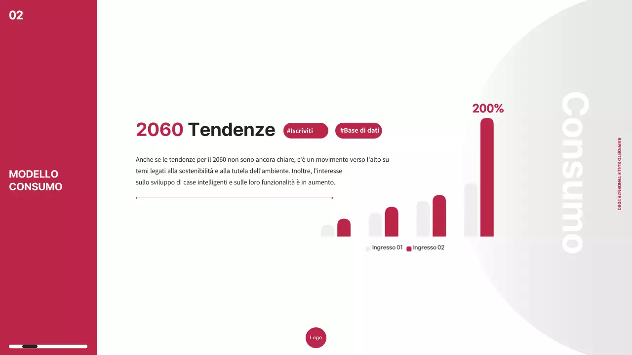 Tema del rapporto sulle tendenze di marketing con chip di colore rosa