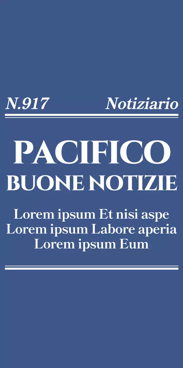 Un concetto di giornale londinese semplice ed emozionale, in blu e bianco, per un merchandising personalizzato.