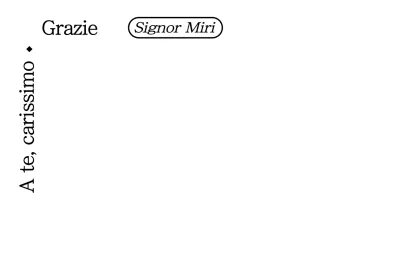 Un design semplice, in bianco e nero, basato su un testo, per ringraziare.