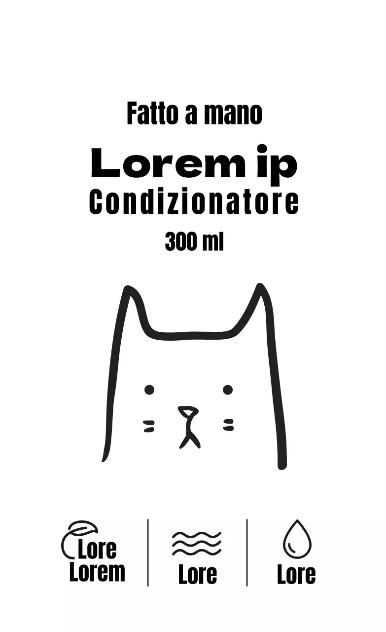 Etichetta del condizionatore illustrata in bianco e nero