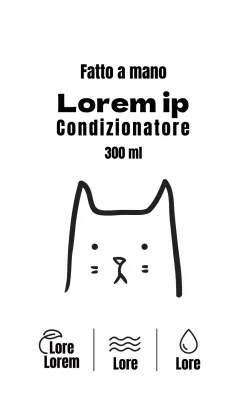 Etichetta del condizionatore illustrata in bianco e nero