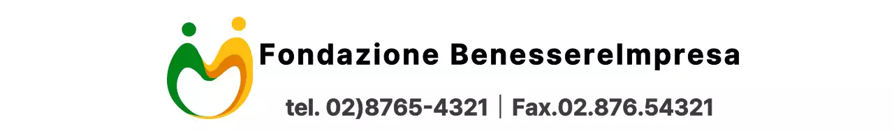 Un semplice simbolo in stile logo in verde e giallo per promuovere una fondazione assistenziale