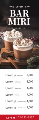 Pubblicità del menu bevande del caffè Brown photo