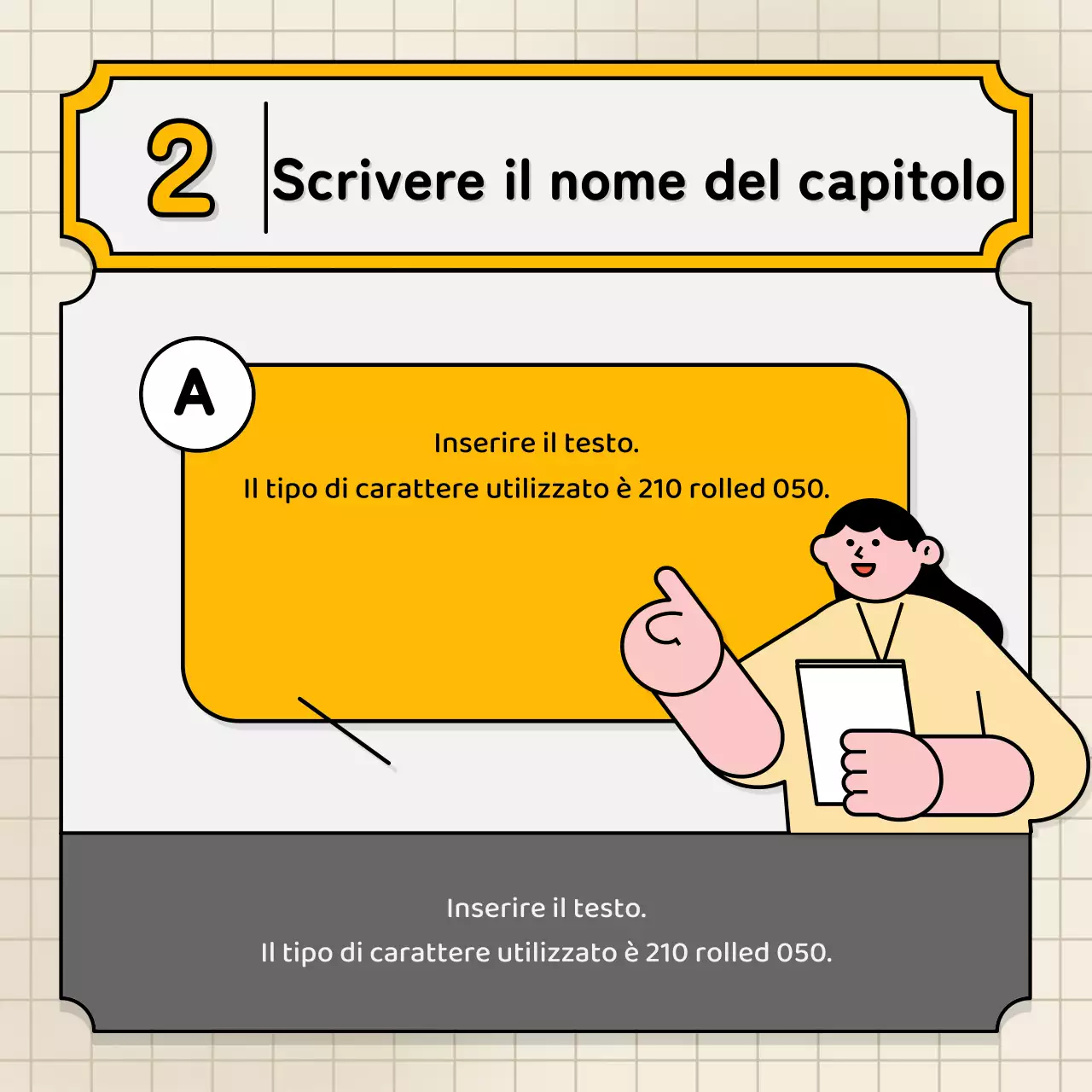 Bolle vocali azzurre e gialle e stile illustrativo simpatico