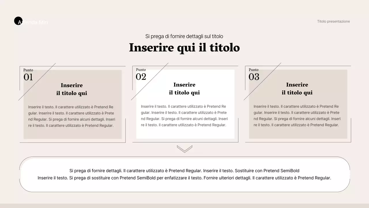 Stile business semplice in beige e marrone