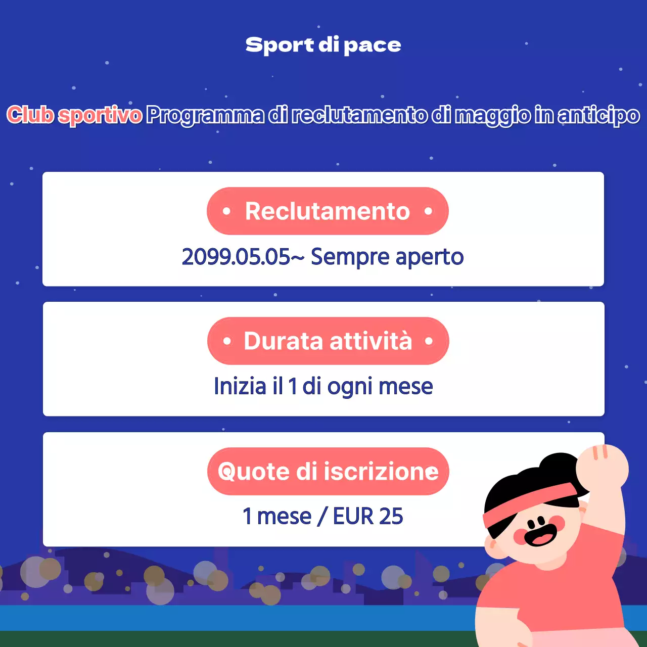 Promuovere i club sportivi di base in blu e rosa