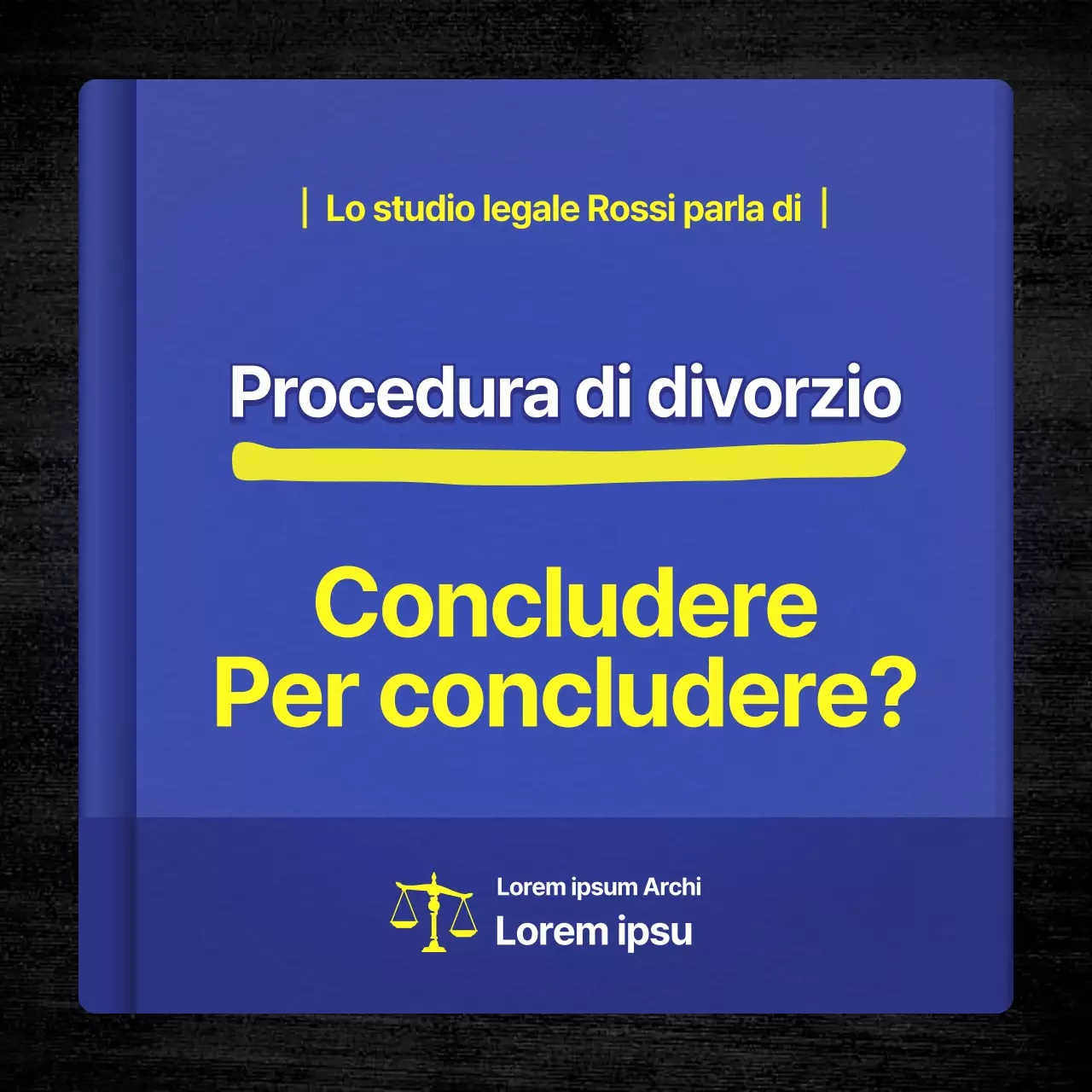 Guida alla consultazione di un avvocato con un semplice libro blu a tema
