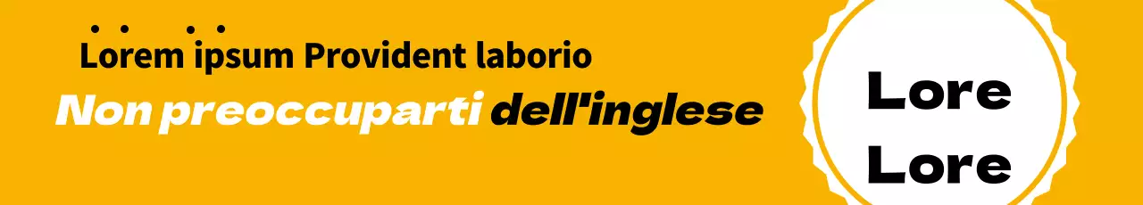 Striscione giallo della Scuola di Lingua Inglese_Garo