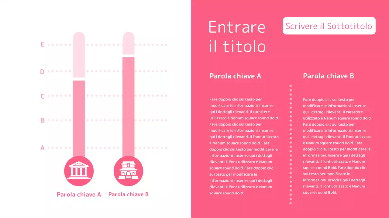 Rosa Presentazione di forme geometriche pulite