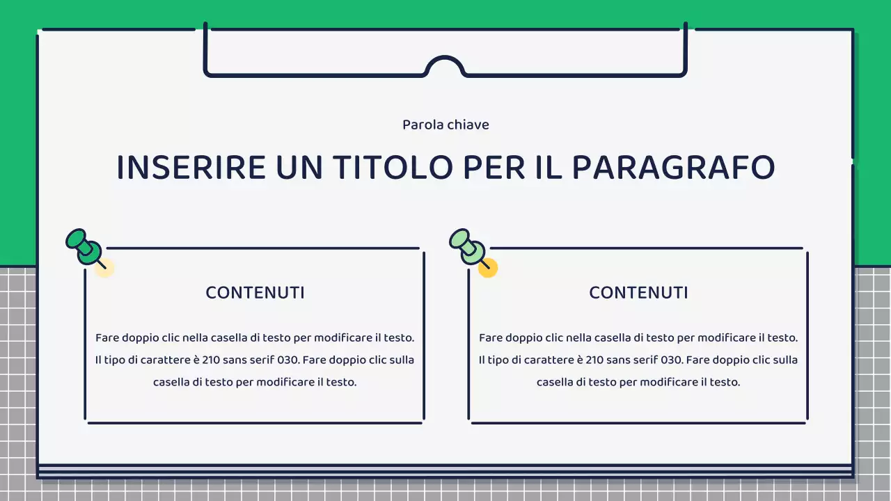 Presentazione sulla progettazione di icone carine e basilari in verde e giallo