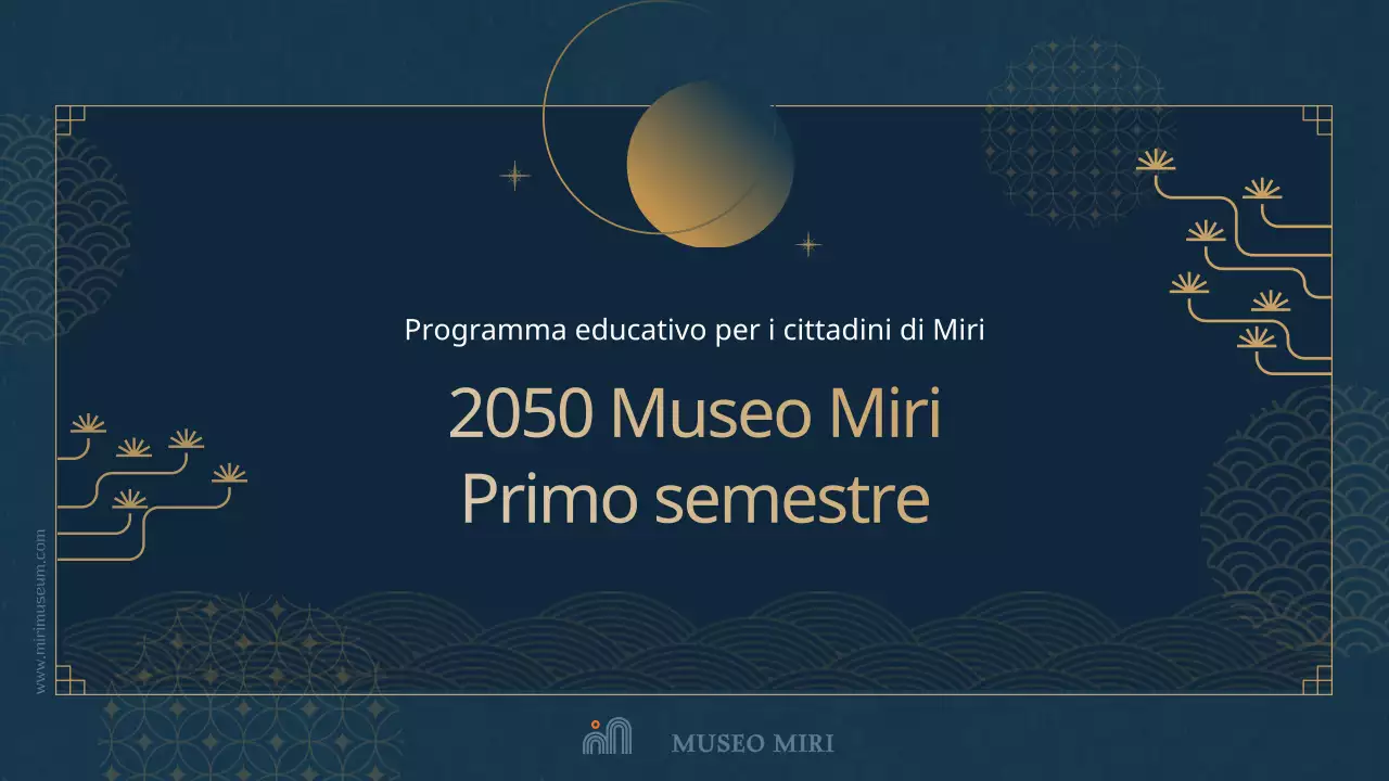 Piano di programma del museo a tema orientale blu
