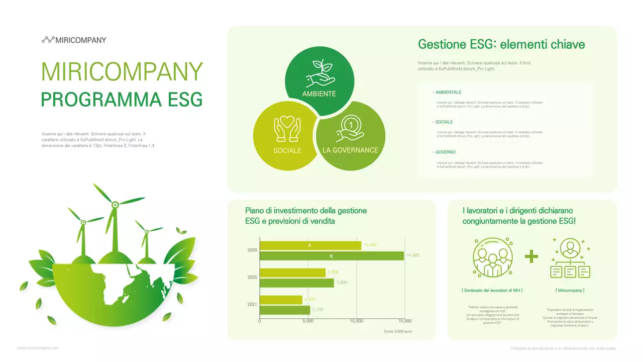 Infografica sulla gestione ESG verde lime