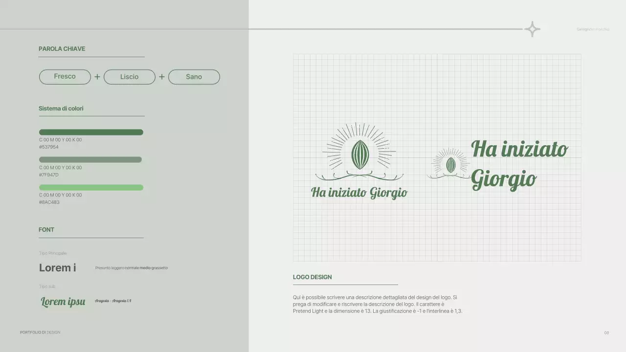 Portafoglio di design con un concetto semplice in blu e bianco