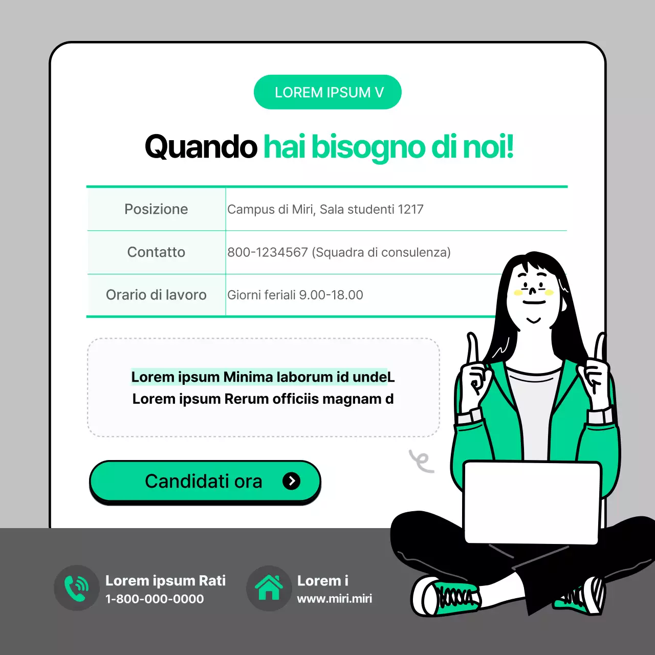 Come utilizzare il Centro di consulenza agli studenti grigio e verde pulito