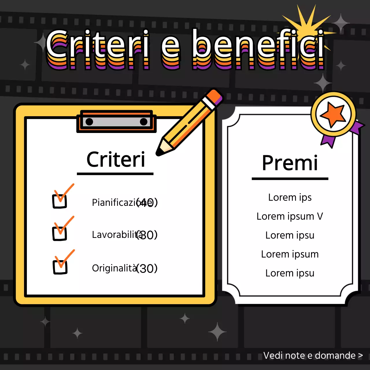 Bando di concorso in stile web retrò su sfondo nero