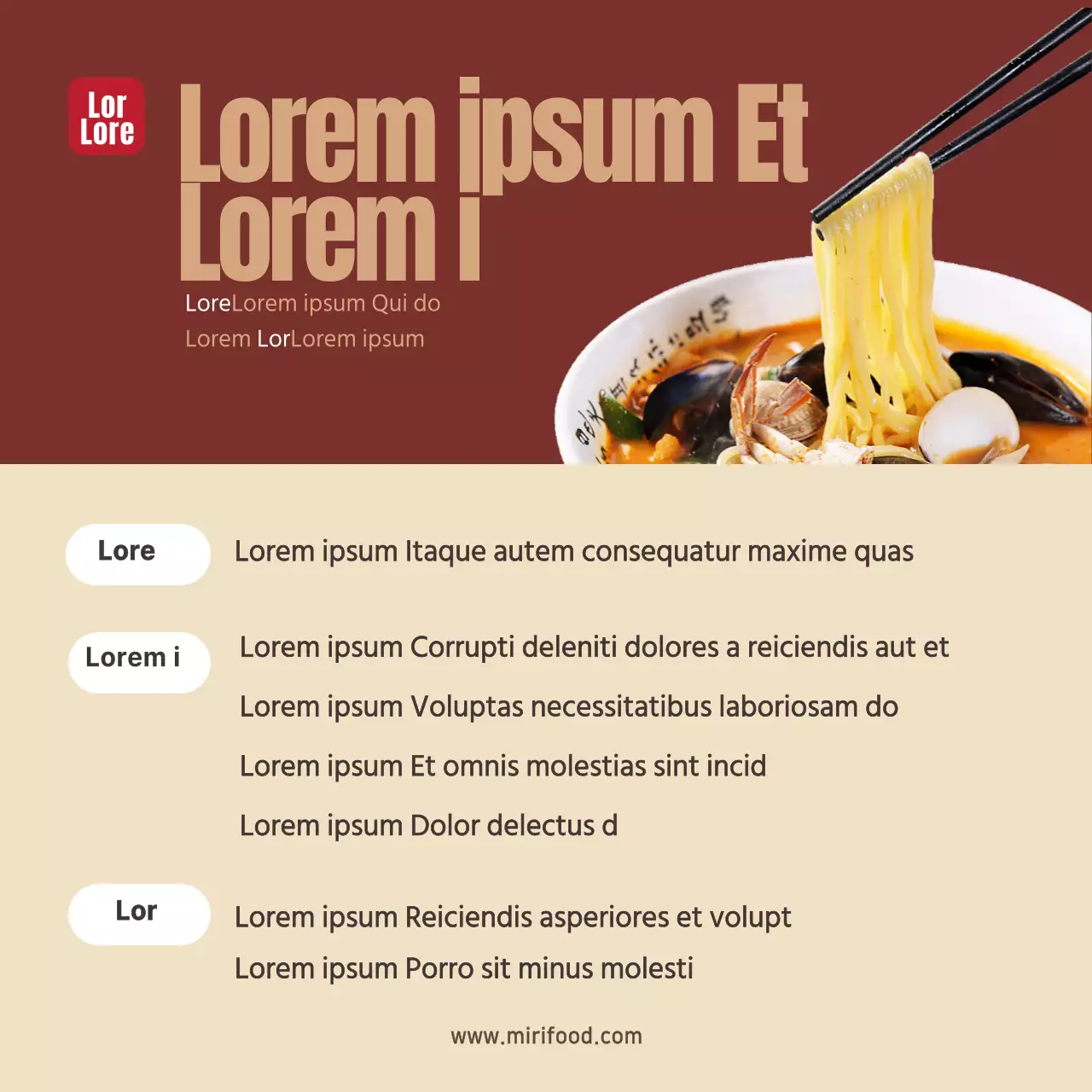 Adesivo del kit pasto cinese con foto di jjamppong rosso