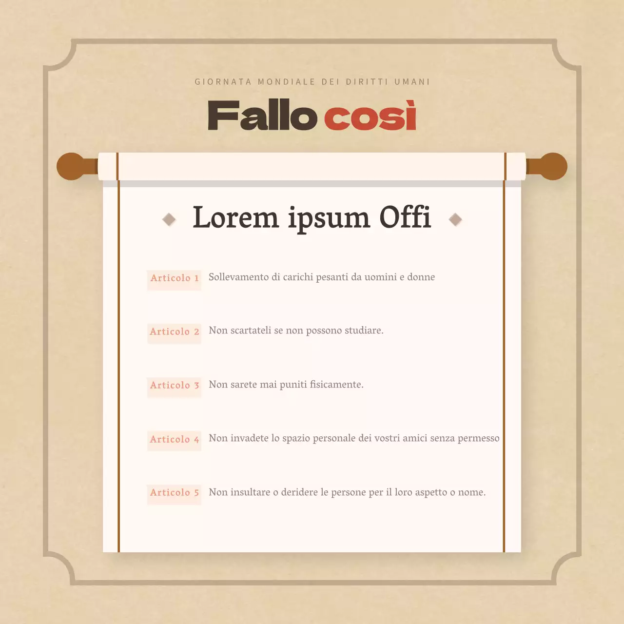 Duclass Giornata mondiale dei diritti umani CardNews Design