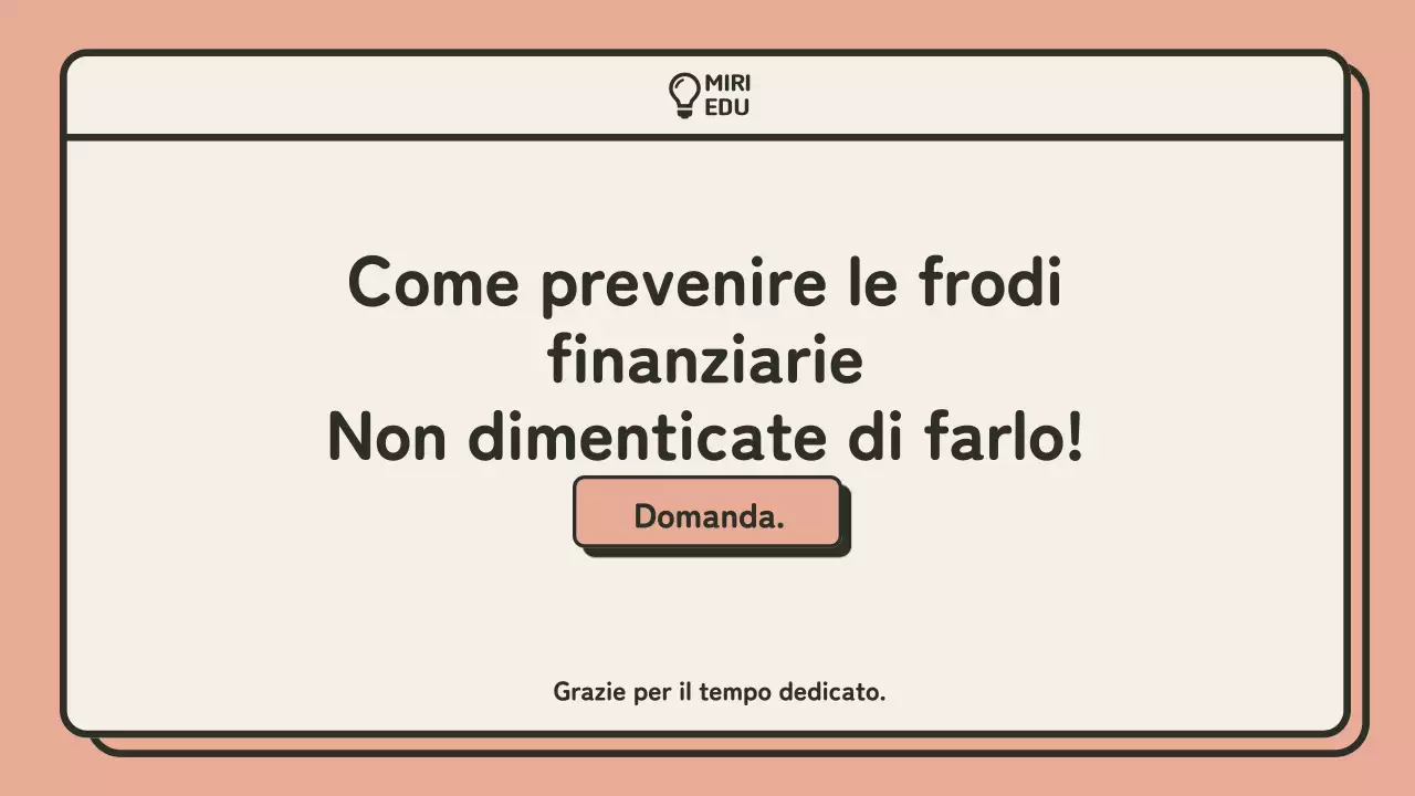  Guida di formazione minimalista alla prevenzione delle frodi in beige e arancione