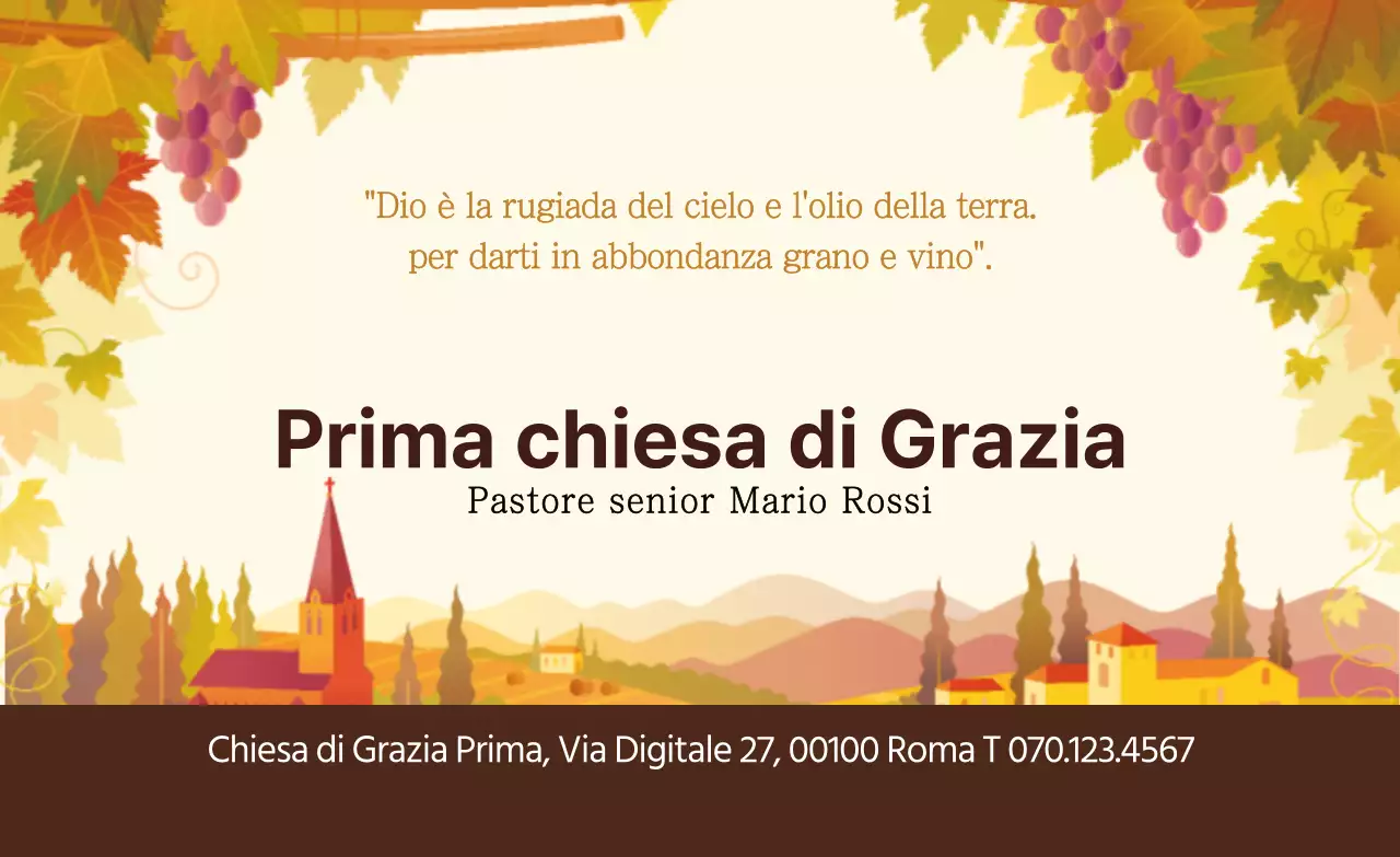 Marrone arancione autunno foglie illustrazione chiesa