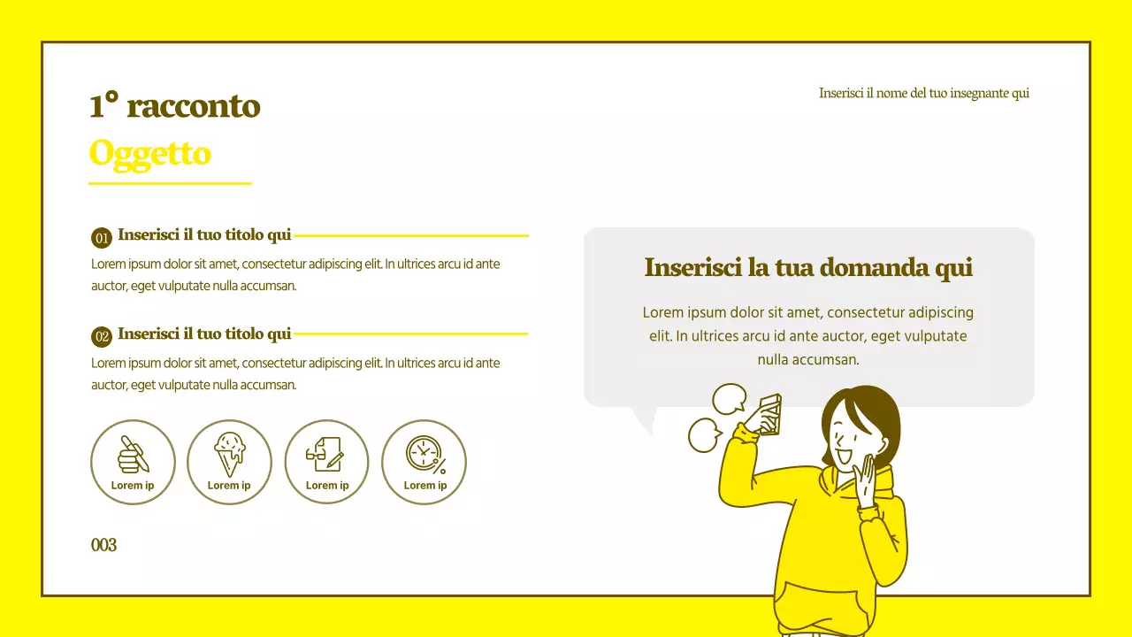 Tutorial per l'illustrazione di personaggi puliti in giallo e marrone