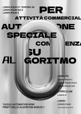 Guida alle lezioni algoritmiche per il concetto 3D di metallo argentato