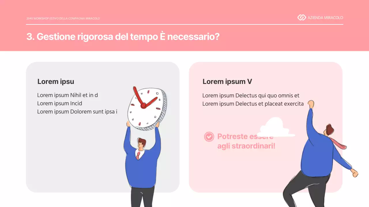 Presentazione delle abilità di gestione del tempo di Pinkerton Formazione sul posto di lavoro Calendario della produttività sul posto di lavoro