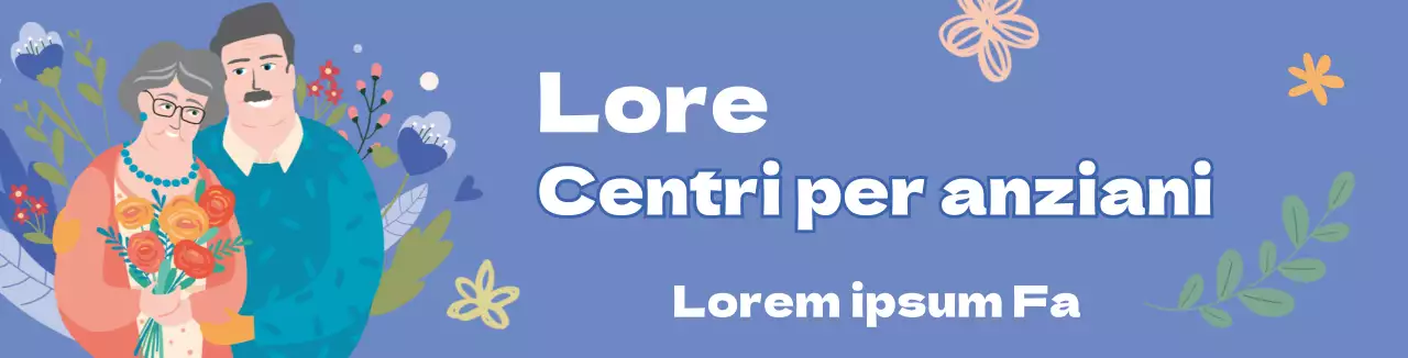 Illustrazione blu calda di un centro di assistenza sociale