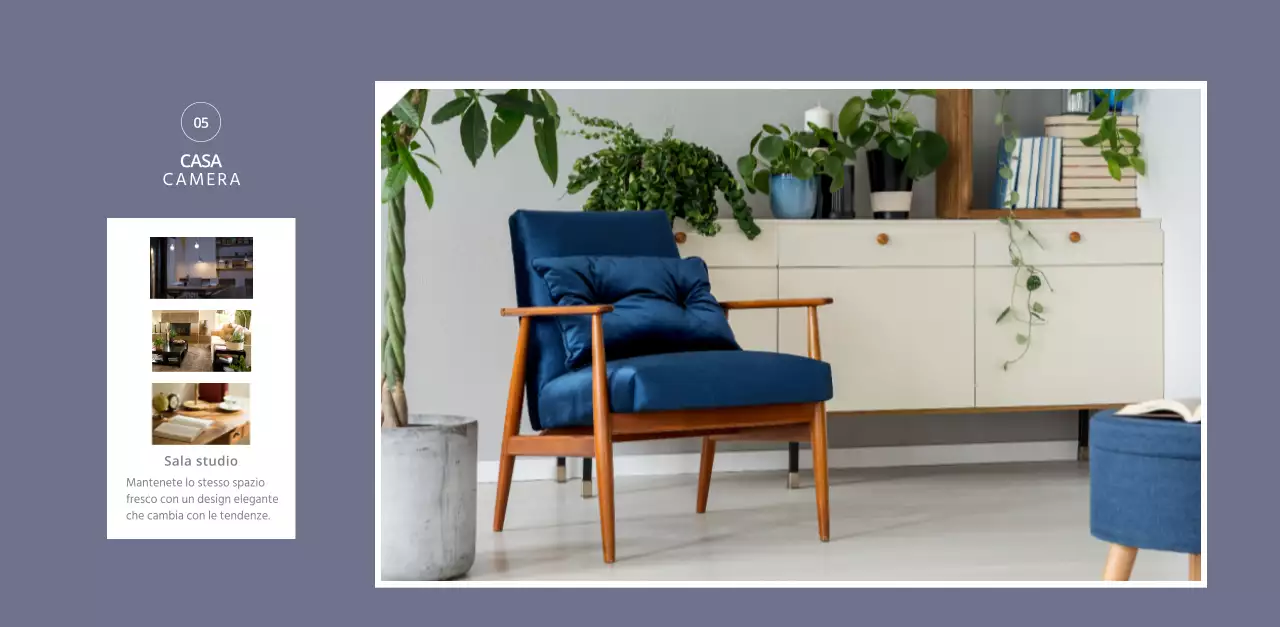 Calendario di interior design in stile bianco e pulito