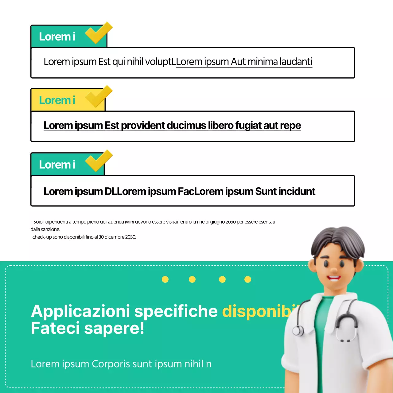 Carta di screening sanitario estesa alla menta e al gialloNews