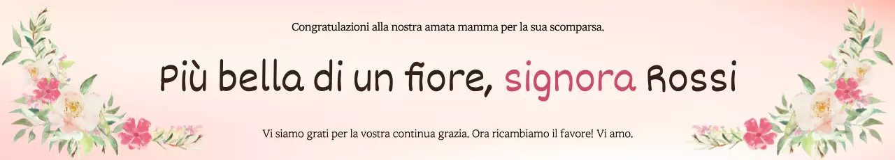 I genitori, Hee-yeon e Hee-yeon Ko, hanno creato un caldo sfondo sfumato con illustrazioni di bouquet e calligrafia.