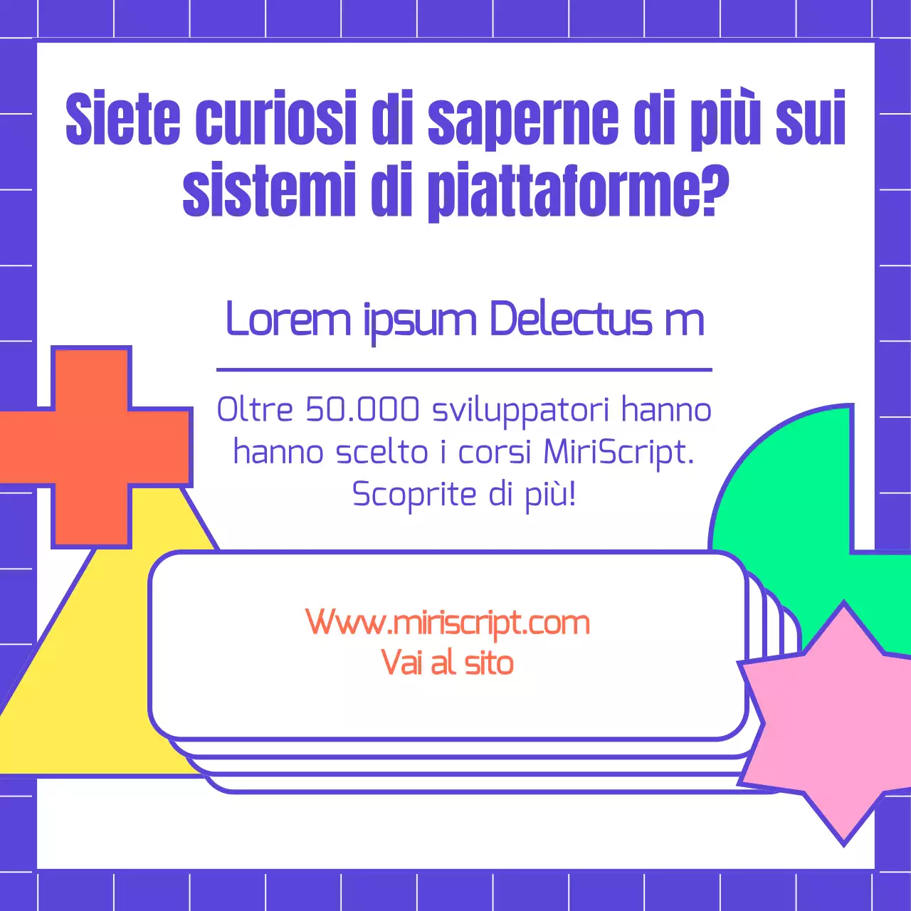 Informazioni sull'algoritmo delle forme blu e colorate