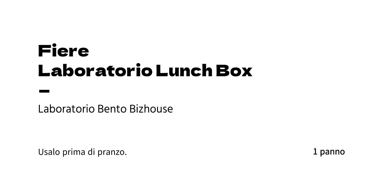 Scatola bento semplice e pulita, in stile cornice, per informazioni e servizio clienti.