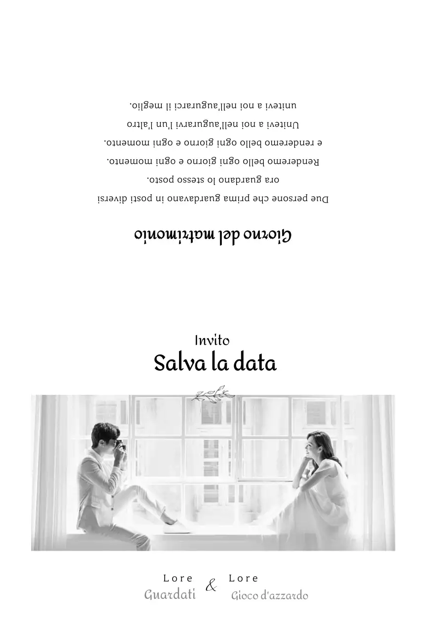 Partecipazioni di nozze pulite e ordinate in bianco e nero