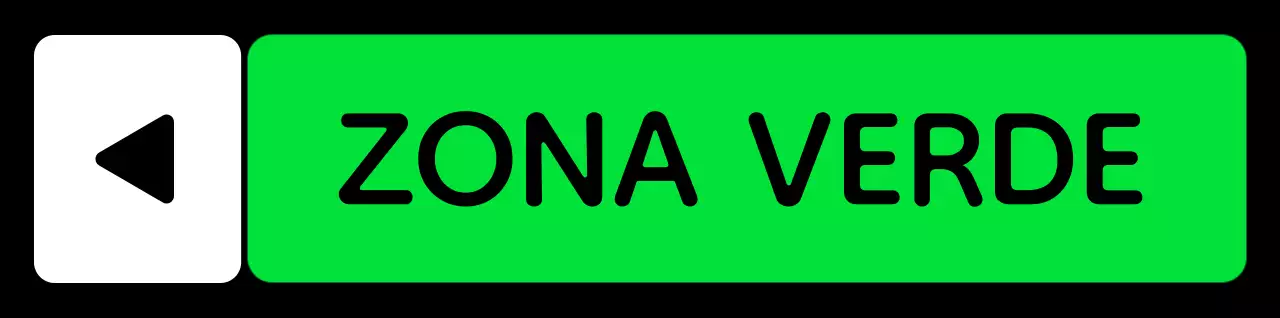 Una semplice guida di zona con testo di localizzazione verde blu viola e geometria triangolare quadrata.
