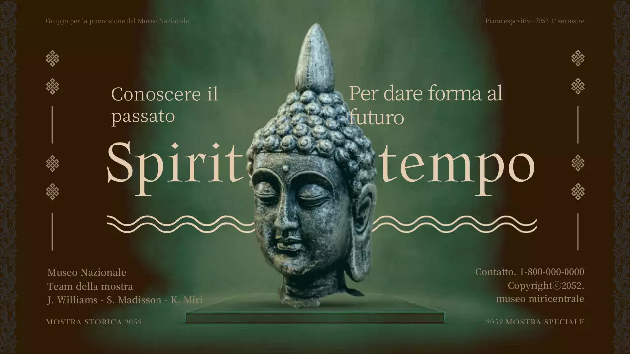 Piano espositivo del museo Brown tone per il primo semestre dell'anno