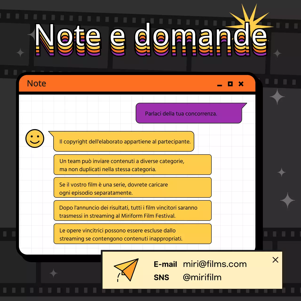 Bando di concorso in stile web retrò su sfondo nero