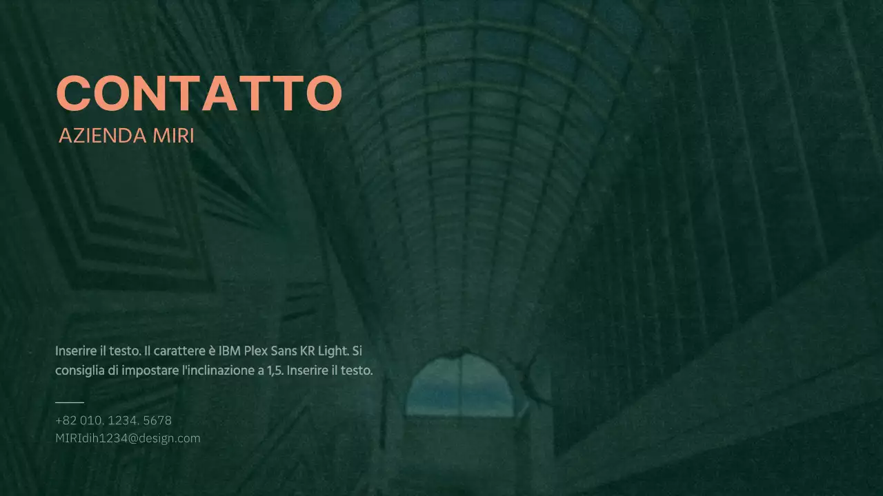 Piano aziendale a trama verde e arancione