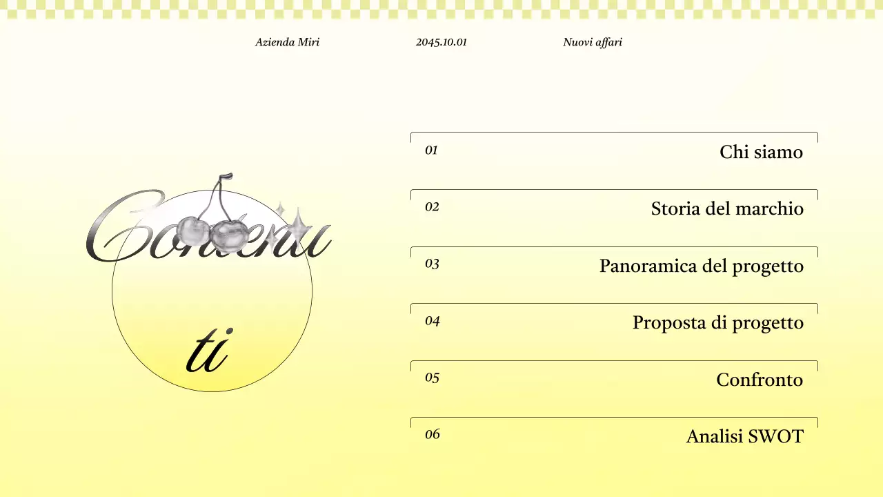 Proposta di progetto commerciale kitsch in giallo