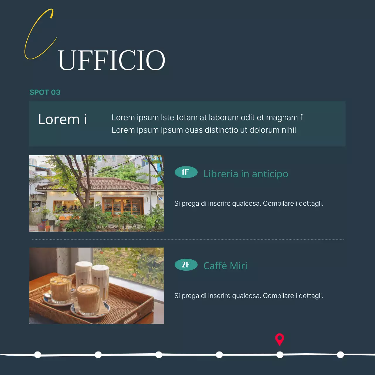 Guida a una moderna libreria in blu navy