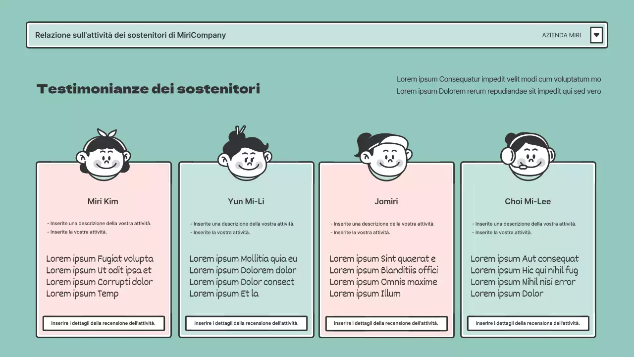 Rapporti dei sostenitori in cornici del browser rosa e menta