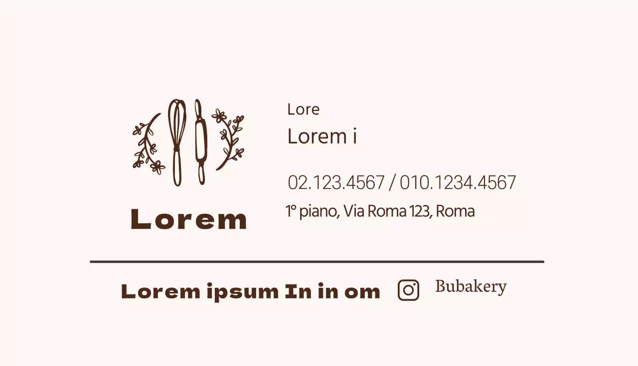 illustrazione marrone semplice panificio panetteria