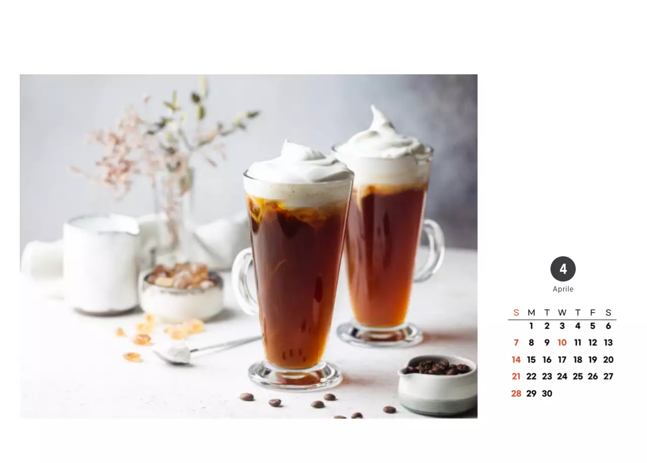 Un caffè sentimentale bianco e marrone