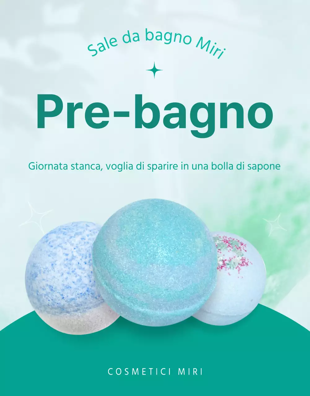 Pagina principale di bombe da bagno semplici e pulite alla menta